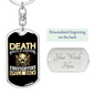 Firefighters Smile Back Keychain Stainless Steel or 18k Gold Dog Tag Keyring-Express Your Love Gifts