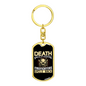 Firefighters Smile Back Keychain Stainless Steel or 18k Gold Dog Tag Keyring-Express Your Love Gifts