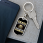 Firefighters Smile Back Keychain Stainless Steel or 18k Gold Dog Tag Keyring-Express Your Love Gifts
