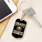Firefighters Smile Back Keychain Stainless Steel or 18k Gold Dog Tag Keyring-Express Your Love Gifts
