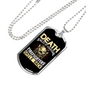Firefighters Smile Back Necklace Stainless Steel or 18k Gold Dog Tag 24" Chain-Express Your Love Gifts