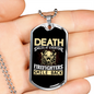 Firefighters Smile Back Necklace Stainless Steel or 18k Gold Dog Tag 24" Chain-Express Your Love Gifts
