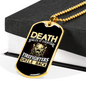 Firefighters Smile Back Necklace Stainless Steel or 18k Gold Dog Tag 24" Chain-Express Your Love Gifts