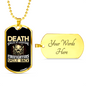 Firefighters Smile Back Necklace Stainless Steel or 18k Gold Dog Tag 24" Chain-Express Your Love Gifts