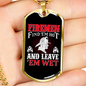 Firemen Find Em' Hot Firefighter Gift Stainless Steel or 18k Gold Dog Tag 24" Chain-Express Your Love Gifts
