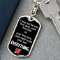 First And Last Date Keychain Stainless Steel or 18k Gold Dog Tag Keyring-Express Your Love Gifts