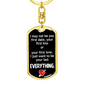 First And Last Date Keychain Stainless Steel or 18k Gold Dog Tag Keyring-Express Your Love Gifts