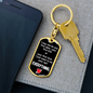 First And Last Date Keychain Stainless Steel or 18k Gold Dog Tag Keyring-Express Your Love Gifts
