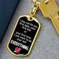 First And Last Date Keychain Stainless Steel or 18k Gold Dog Tag Keyring-Express Your Love Gifts