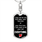 First And Last Date Keychain Stainless Steel or 18k Gold Dog Tag Keyring-Express Your Love Gifts