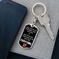 First And Last Date Keychain Stainless Steel or 18k Gold Dog Tag Keyring-Express Your Love Gifts