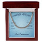 First Communion May You Always Know the Peace of Jesus Cuban Chain-Express Your Love Gifts