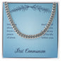 First Communion May You Always Know the Peace of Jesus Cuban Chain-Express Your Love Gifts