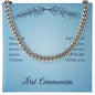 First Communion May You Always Know the Peace of Jesus Cuban Chain-Express Your Love Gifts