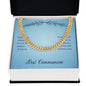 First Communion May You Always Know the Peace of Jesus Cuban Chain-Express Your Love Gifts