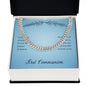 First Communion May You Always Know the Peace of Jesus Cuban Chain-Express Your Love Gifts