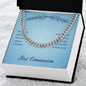 First Communion May You Always Know the Peace of Jesus Cuban Chain-Express Your Love Gifts