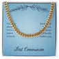First Communion May You Always Know the Peace of Jesus Cuban Chain-Express Your Love Gifts