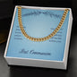 First Communion May You Always Know the Peace of Jesus Cuban Chain-Express Your Love Gifts