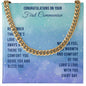 First Communion Remember That God’s Love Will Cuban Chain-Express Your Love Gifts