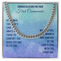 First Communion Remember That God’s Love Will Cuban Chain-Express Your Love Gifts