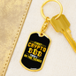 First Crypto Crypto Keychain Stainless Steel or 18k Gold Dog Tag Keyring-Express Your Love Gifts