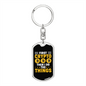 First Crypto Then I Do The Things Crypto Keychain Stainless Steel or 18k Gold Dog Tag Keyring-Express Your Love Gifts