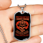 First In-Last Out Firefighter Gift Stainless Steel or 18k Gold Dog Tag 24" Chain-Express Your Love Gifts