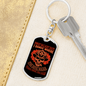First In-Last Out Firefighter Keychain Stainless Steel or 18k Gold Dog Tag Keyring-Express Your Love Gifts