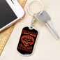 First In-Last Out Firefighter Keychain Stainless Steel or 18k Gold Dog Tag Keyring-Express Your Love Gifts