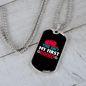 First Rodeo Horse Necklace Stainless Steel or 18k Gold Dog Tag 24" Chain-Express Your Love Gifts