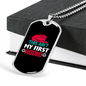 First Rodeo Horse Necklace Stainless Steel or 18k Gold Dog Tag 24" Chain-Express Your Love Gifts