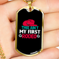 First Rodeo Horse Necklace Stainless Steel or 18k Gold Dog Tag 24" Chain-Express Your Love Gifts