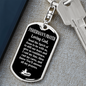 Fisherman'S Prayer Black Swivel Keychain Dog Tag Stainless Steel or 18k Gold-Express Your Love Gifts