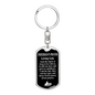 Fisherman'S Prayer Black Swivel Keychain Dog Tag Stainless Steel or 18k Gold-Express Your Love Gifts