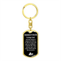 Fisherman'S Prayer Black Swivel Keychain Dog Tag Stainless Steel or 18k Gold-Express Your Love Gifts