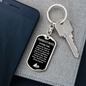 Fisherman'S Prayer Black Swivel Keychain Dog Tag Stainless Steel or 18k Gold-Express Your Love Gifts