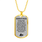 Fisherman'S Prayer Dog Tag Stainless Steel or 18k Gold 24" Chain-Express Your Love Gifts
