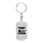 Fishing & Beer Keychain Stainless Steel or 18k Gold Dog Tag Keyring-Express Your Love Gifts