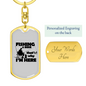 Fishing & Beer Keychain Stainless Steel or 18k Gold Dog Tag Keyring-Express Your Love Gifts