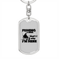 Fishing & Beer Keychain Stainless Steel or 18k Gold Dog Tag Keyring-Express Your Love Gifts