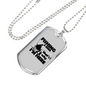 Fishing & Beer Necklace Stainless Steel or 18k Gold Dog Tag 24" Chain-Express Your Love Gifts