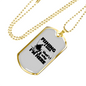 Fishing & Beer Necklace Stainless Steel or 18k Gold Dog Tag 24" Chain-Express Your Love Gifts