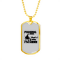 Fishing & Beer Necklace Stainless Steel or 18k Gold Dog Tag 24" Chain-Express Your Love Gifts