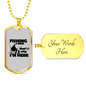 Fishing & Beer Necklace Stainless Steel or 18k Gold Dog Tag 24" Chain-Express Your Love Gifts