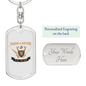 Fishing And Hunting Is All You Need Keychain Stainless Steel or 18k Gold Dog Tag Keyring-Express Your Love Gifts