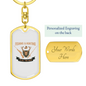 Fishing And Hunting Is All You Need Keychain Stainless Steel or 18k Gold Dog Tag Keyring-Express Your Love Gifts