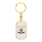Fishing And Hunting Is All You Need Keychain Stainless Steel or 18k Gold Dog Tag Keyring-Express Your Love Gifts