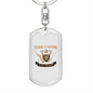 Fishing And Hunting Is All You Need Keychain Stainless Steel or 18k Gold Dog Tag Keyring-Express Your Love Gifts