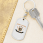 Fishing And Hunting Is All You Need Keychain Stainless Steel or 18k Gold Dog Tag Keyring-Express Your Love Gifts
